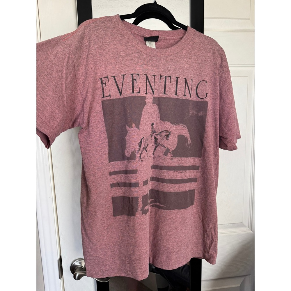 Eventing Horse Equestrian Graphic T-Shirt Crew Neck Tee